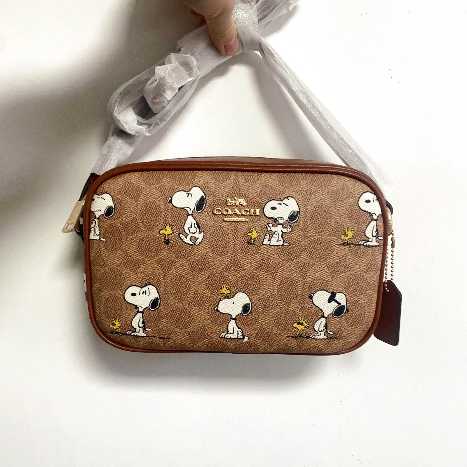 COACH CBM27 Jamie Camera Bag Signature Canvas Leather Outlet Free shipping