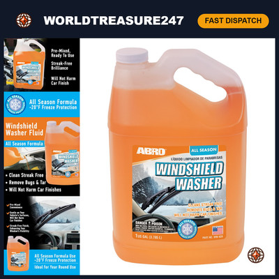 Streak-Free Windshield Washer Fluid 1 Gallon - Bug Remover, 1 Pack, Clear View