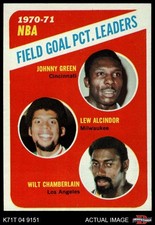 1971 Topps #140 Johnny Green NBA Field Goal Pct Leaders 5 - EX