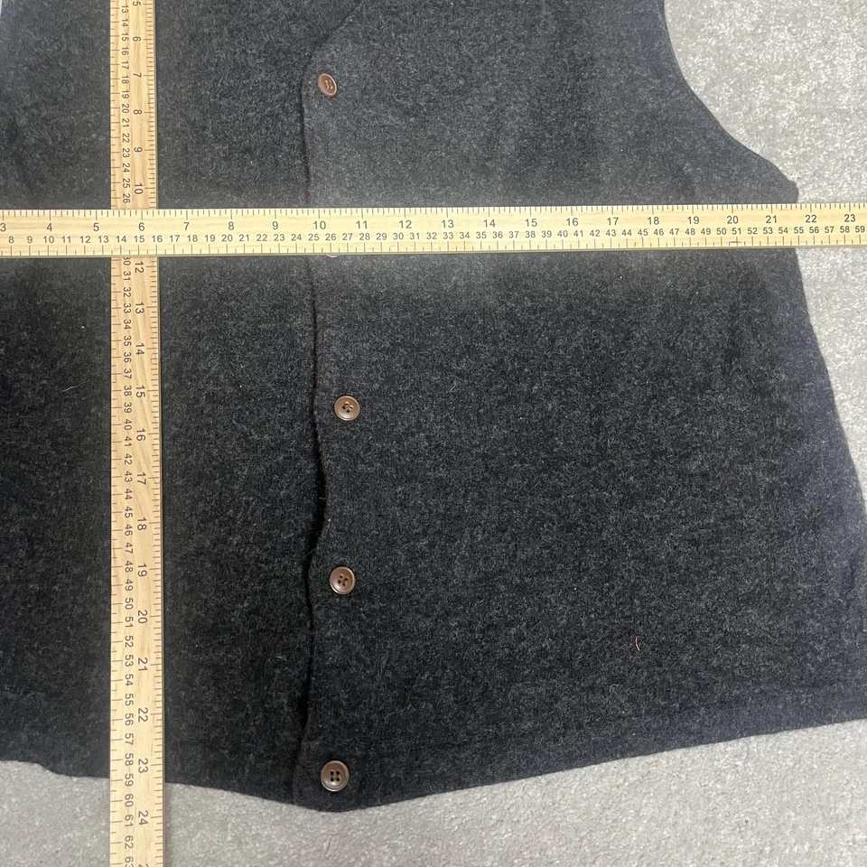 Vintage Chaps Ralph Lauren Vest Mens XL Gray Hand Framed Lambswool Knit 90s - Image 3 of 4