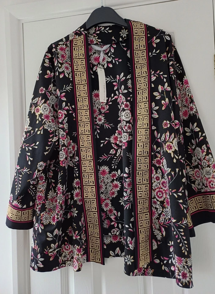 BNWT size 18 STUNNING ORIENTAL DESIGN KIMONO EVENING JACKET NEW cocktail party - Image 2 of 4