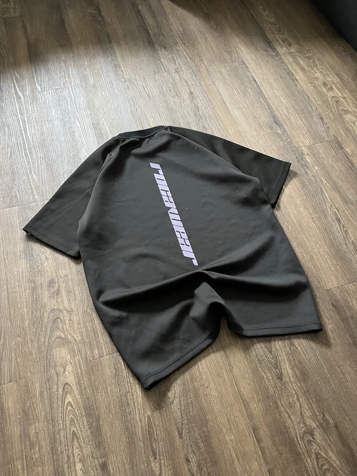 Camiseta holgada vintage Y2K negra Rocawear a rayas para hombre L hip hop rap ropa de calle Foto 3 de 4