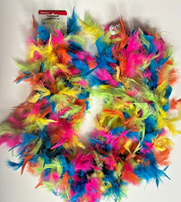 6 piece pack NEW Neon Feather Boa 6 Feet - Wholesale Bulk