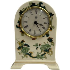 Mason's Ironstone Chartreuse Mantel Clock Roman Numerals Hand Painted Untested