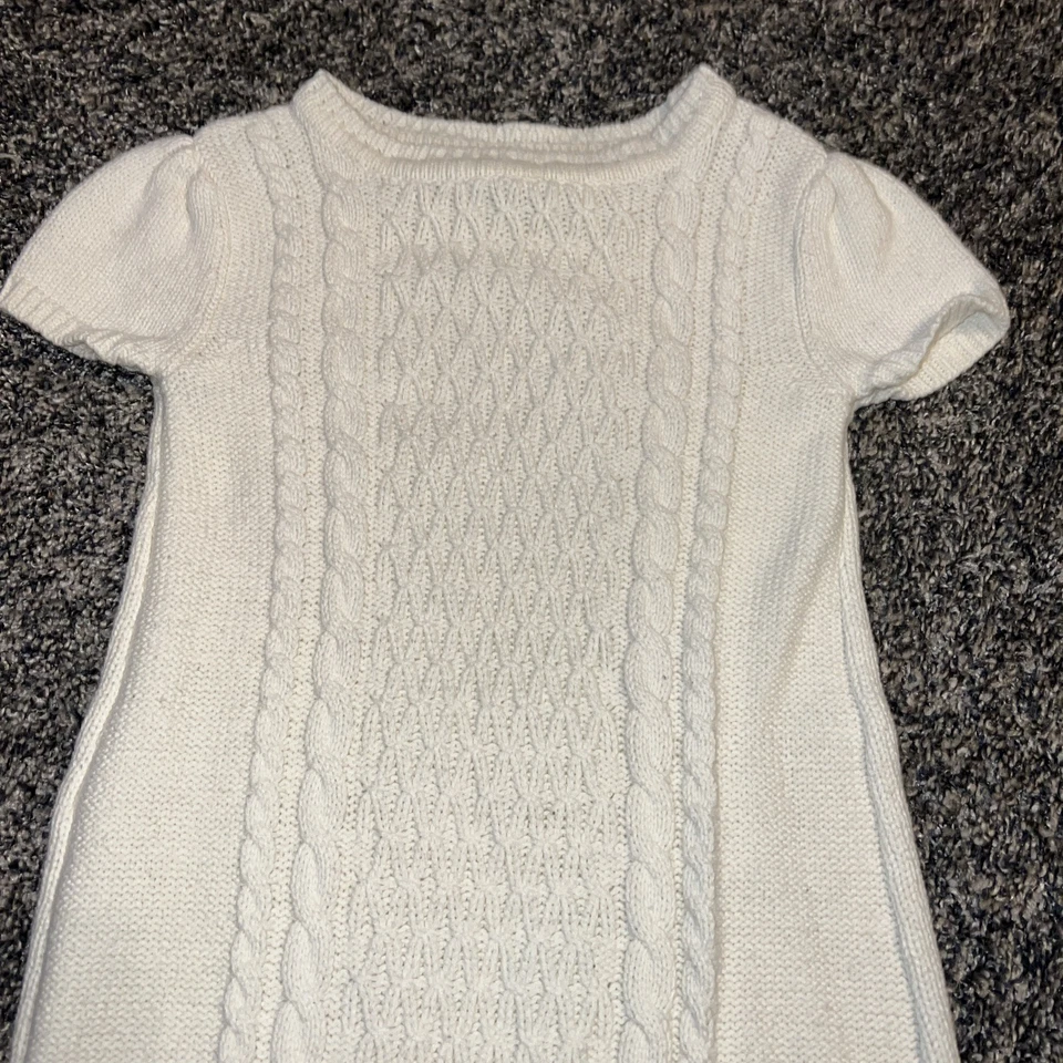 Детское платье-свитер Place размер 4 цвет слоновой кости короткий рукав - Изображение 2 из 4