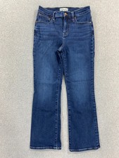 Madewell Jeans Women's 26 Blue Denim Mid-Rise Kick Out Bootcut Leg Zip Fly Retro