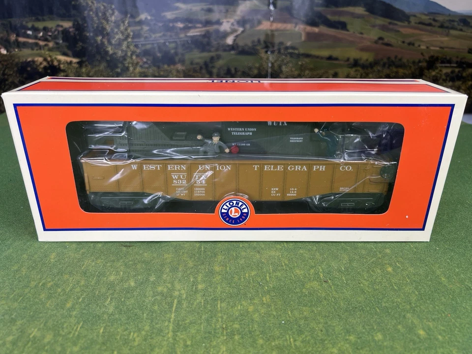 LIONEL 6-83254 O GAUGE WESTERN UNION ANIMATED COP AND ROBBER GONDOLA MINT IN BOX - Image 2 of 4