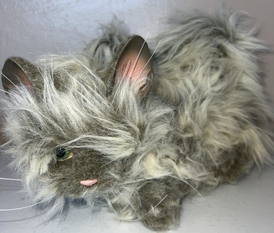 VTG FurReal Friends White Gray Persian Cat Green Eyes Tiger Electronics Untested