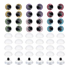 30mm Flash Safety Eyes, 48 Pcs Colorful Crocheting Safety Eyes, Mixed Colors