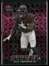 2023 Leaf Trinity (Mega Box) #S-77 Will Anderson Jr. Steel Lazer Pink #/25