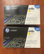 New Genuine HP 648A Toner Set Of 2pcs CE262A Yellow Sealed Boxes