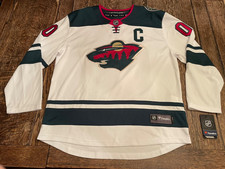 nwt MINNESOTA WILD #00 Captain Morgan men's XL white Fanatics Hockey Jersey NHL
