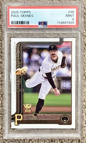 PAUL SKENES PSA 9 Mint 2025 Topps #98- Pittsburgh Pirates - 🔥