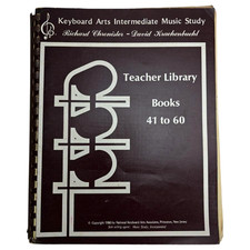 Keyboard Arts Intermediate Music Study Teacher Library 41-60 Piano Book Vintage