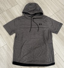 Under Armour Hoodie Mens Rival Terry Short Sleeve Kangaroo Pocket Logo