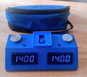 ZMF II Blue/Blue Digital Chess Backgammon Game Clock LCD Display With Extras!