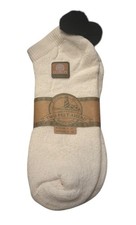 VTG Cotton Blend Socks Pom Pom Tennis 10-13 NOS Women's Mens Low Cut White