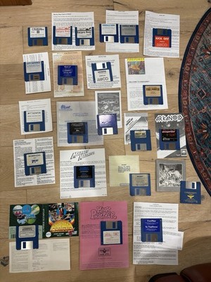 Commodore Amiga Huge Lot 21 Great Games Floppy Disks Original Vintage Diskettes