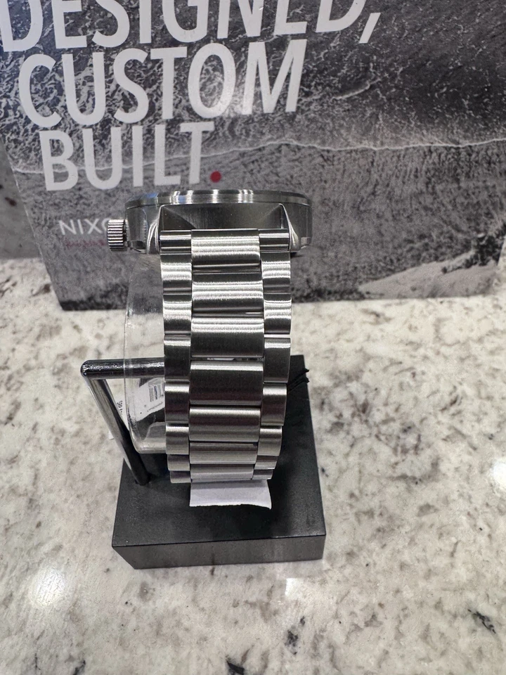 NWT Nixon Rolling Stones Watch Sentry Black silver A1353-001-00 In Box $350 MSRP - Image 3 of 4