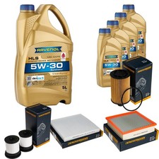 Inspektionspaket 9L RAVENOL 5W-30 f&uuml;r Jeep Grand Cherokee IV 3.0 CRD V6 4x4