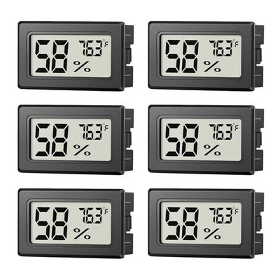 6 Pack Hygrometer Digital Thermometer Indoor Humidity Gauge Monitor for Home