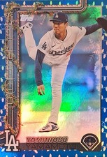 2025 Topps Base Set Series 1#231 Yoshinobu Yamamoto Black Rainbow Foil