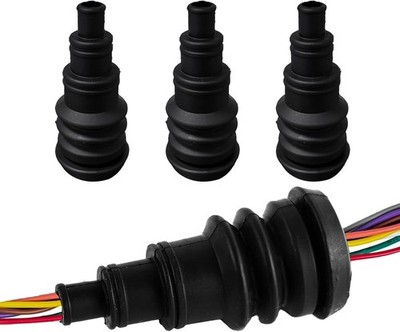 4PCS Universal Rubber Firewall Wire Grommet Boots 3/8'' to 1'' Cable Pass Through