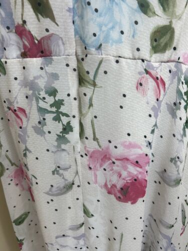 Lane Bryant Maxi Dress Womens Size 24 White Floral Ruffle Wrap Chiffon Lined - Picture 4 of 16
