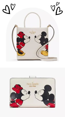 2pc KATE SPADE X Disney Mickey Minnie Mouse Tote Medium