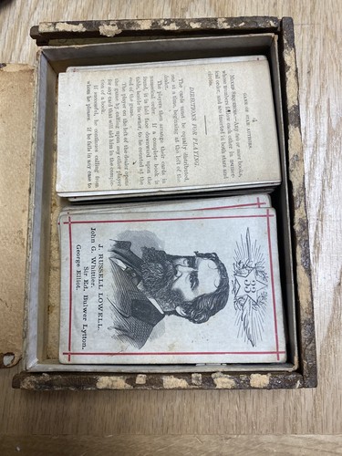 1877 McLoughlin Bros Publishers New York Game Of Star Authors - Picture 4 of 10