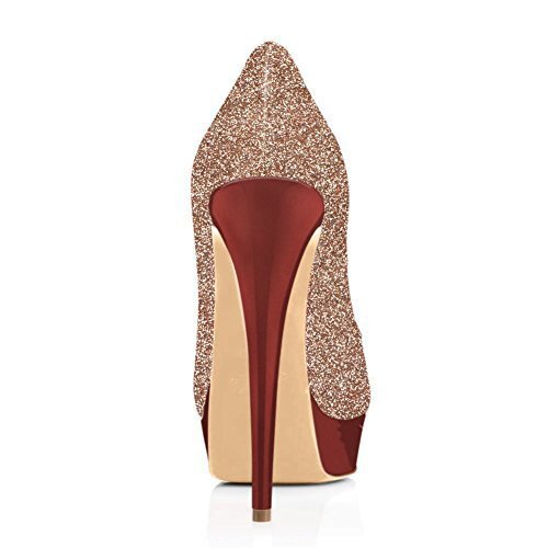 European Style Peep Toe Platform Stiletto High Heels Womens Party Dress Shoes Sz - Picture 9 of 24