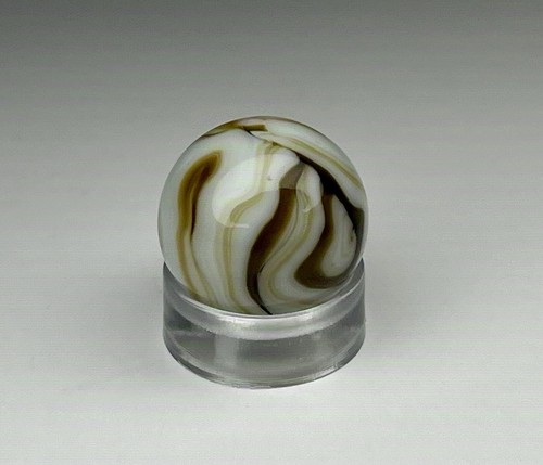 Gorgeous Vintage Mint Ravenswood Or Champion Cream White Agate Swirl Marble .63” - Picture 6 of 8
