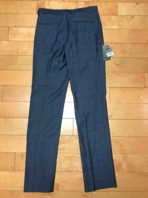 topman skinny fit textured dress pants Topman stretch slim textured suit pants in navy