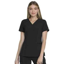 Dickies Womens Scrub Top EDS Essentials Style DK735 Royal And Black NWT 