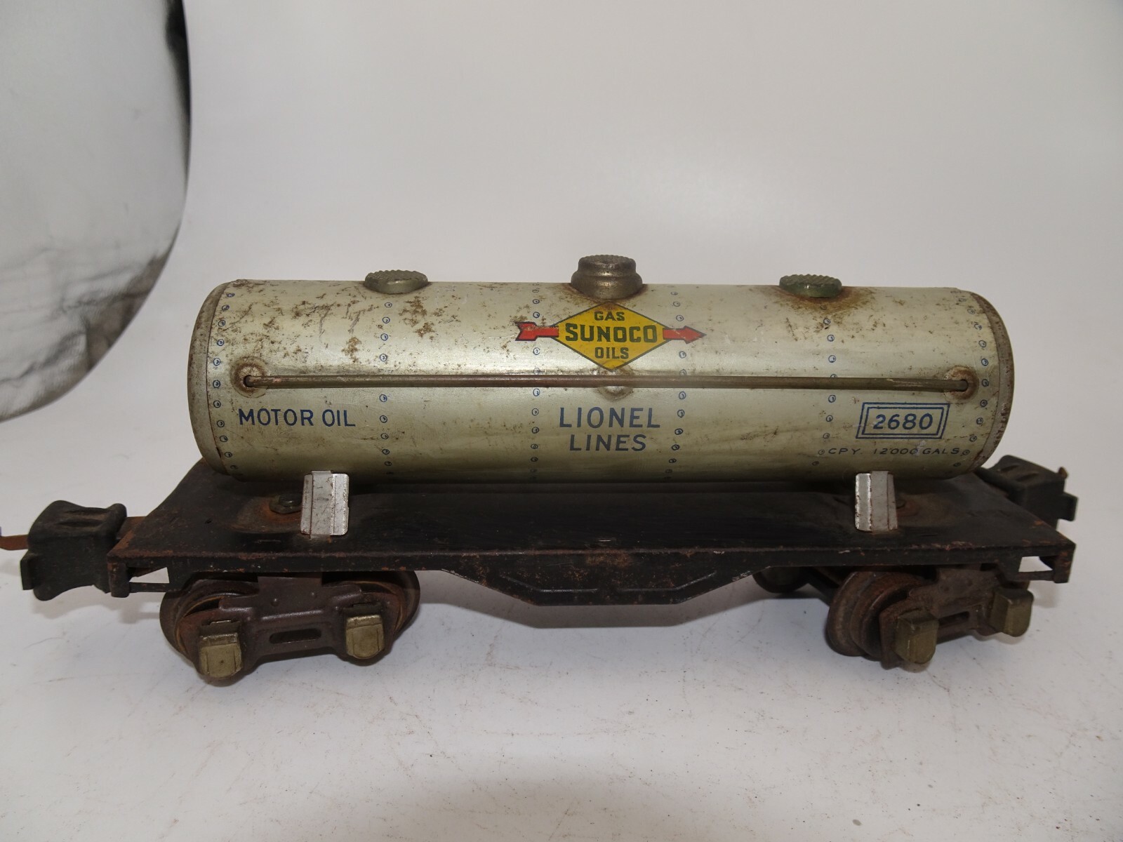 Lionel Lines Prewar SUNOCO Gas & Oils Tank Model Train Car 2680 eBay