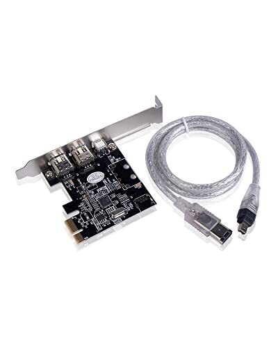 SIENOC PCIe con 6Pins PCI-E FIREWIRE 400 IEEE 1394 CARTA per Windows (T1H)