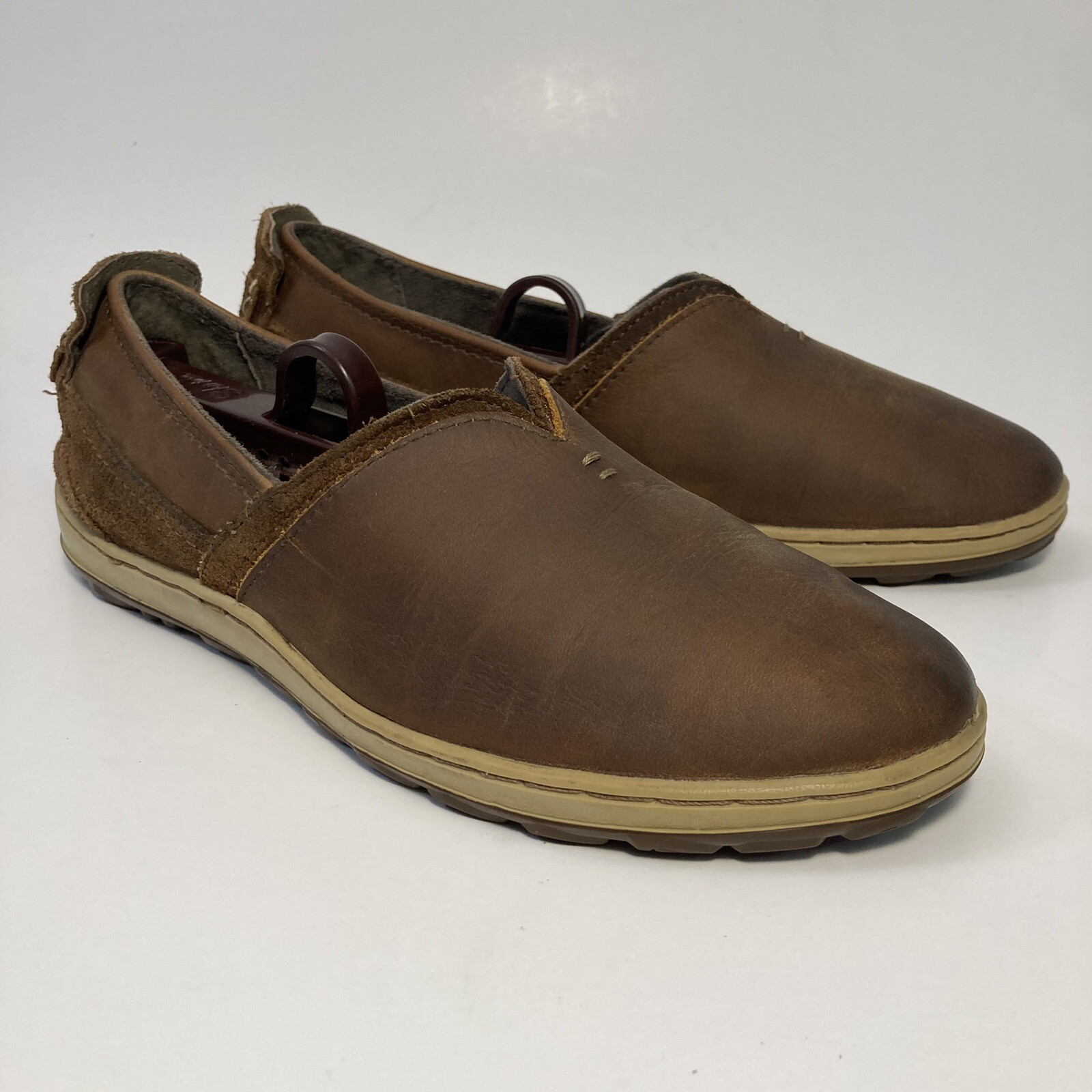 Scarpa mocassino Merrell donna taglia 8 Ashland marrone zucchero pelle scamosciata J42788