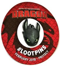 How To Train Your Dragon Loot Crate Lapel Pin NOS 2018 Mint MOC Lootpin Movie