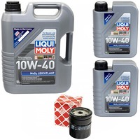 MotoröL Set MOS2 10W-40 Liqui Moly 7 Liter + ÖLfilter FüR Opel Frontera B 2.2