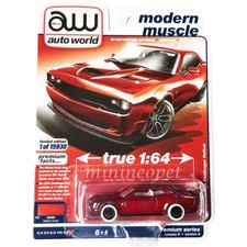 AUTOWORLD AWSP088 A 2018 DODGE CHALLENGER HELLCAT 1/64 DIECAST Chase Car