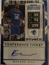Romaro Gill Seton Hall Basketball Panini Contenders Autograph Rookie card /99 Rc