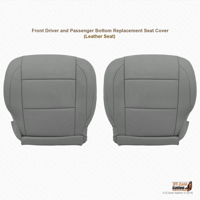 2014 2015 DRIVER & PASSENGER Bottom LEATHER Seat Cover For Nissan Titan Gray eBay