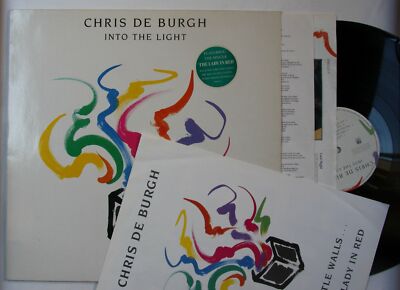 Chris De Burgh Into The Light GER LP 1986 + Innerbag Insert Folder Hypesticker