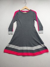Vince Camuto Swearer Dress Womens Size XS Knit Charcoal Grey & Pink Colorblock