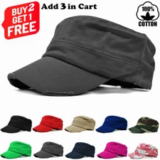 Summer Cap Army Hat Cadet Castro Military Patrol Baseball Vintage Cotton Caps
