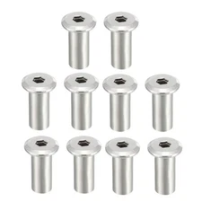 M8x20mm Hex Socket Head Insert Nut Screw Post Sleeve Nut for Furniture 10pcs