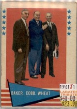 1961 Fleer BB Greats Ruth-Gehrig-Cobb-Wagner-Mathewson-Ott-Williams 30 Available