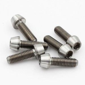 Titanium//Ti Bolt Screws M5x18mm Taper Head Conical Head Bolts 5 Colors Pack of 6