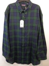 Roundtree  Yorke Shirt Men's 3XB Portuguese Flannel Long Sleeve Button Down New