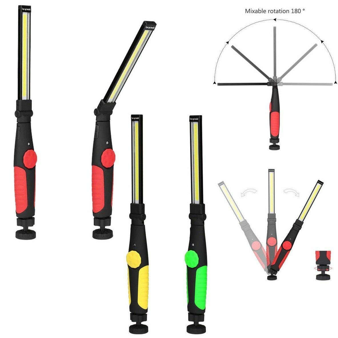 TORCIA LED LUCE RICARICABILE LAMPADA DA LAVORO OFFICINA GARAGE - Foto 6